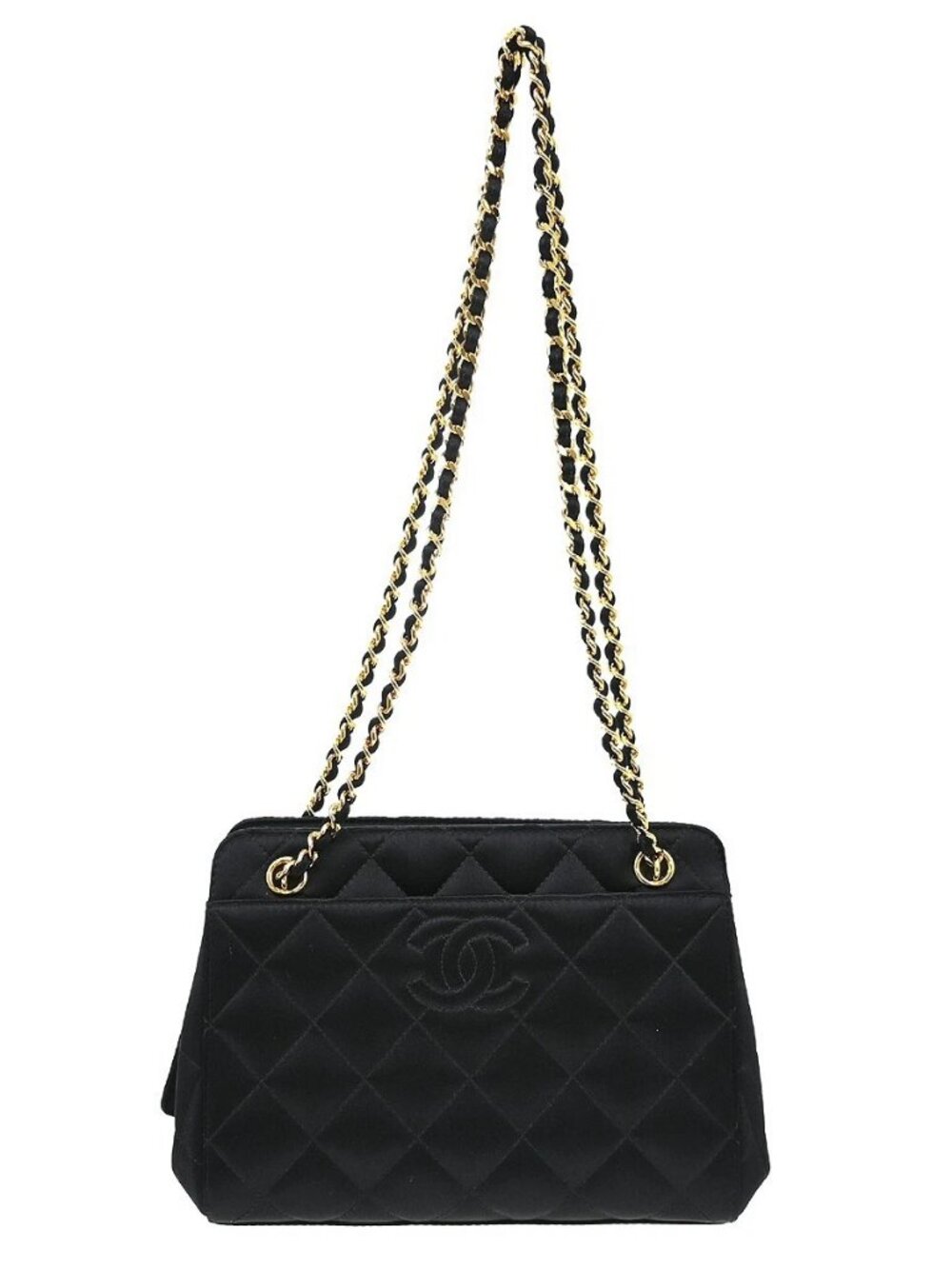 Chanel Black Satin Handbag KQ01486